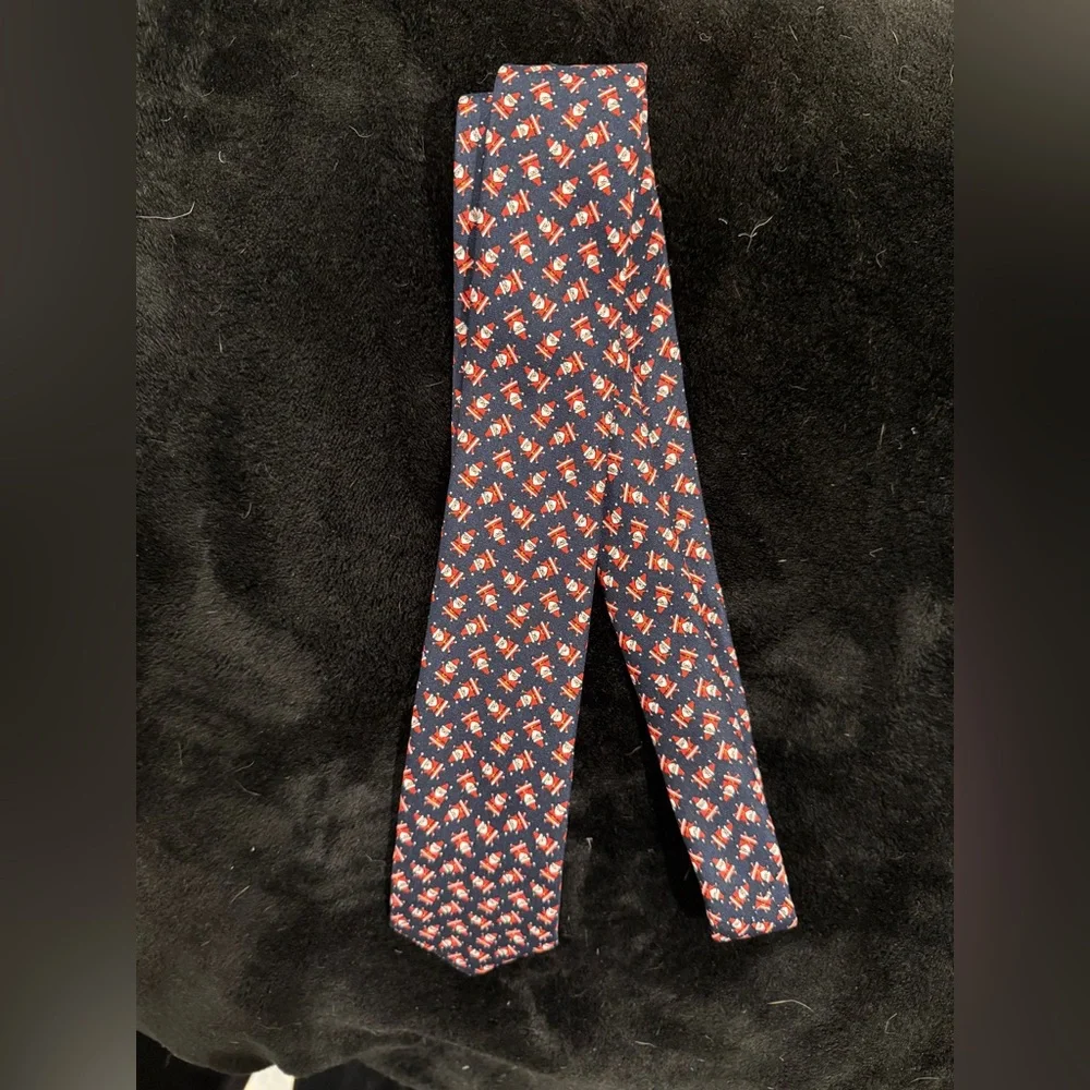 Navy Blue Patterned Men's Tie